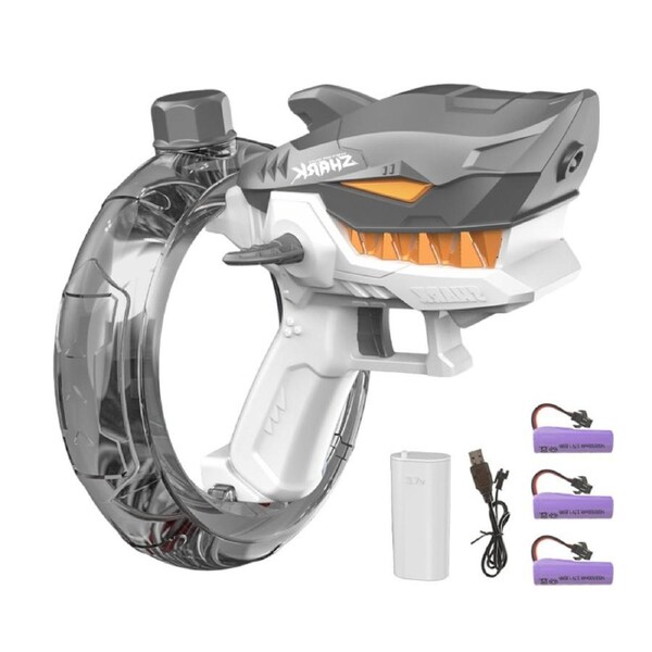 HOLALA Electric Shark Water Gun Outdoor Fun for Adults Kids-Grey