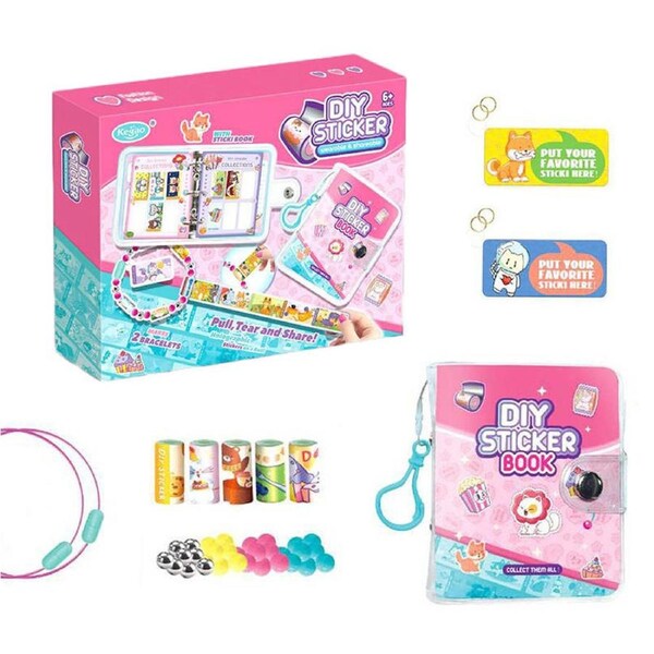 HOLALA DIY Bead Sticker Bracelet 80 Pcs Craft Set