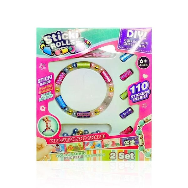 HOLALA 120 Pcs Sticker Bracelet with Sticker Book for Crafts