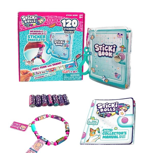 HOLALA 120 Pcs DIY Sticker Bracelet with Sticker Book for Crafts & Gifts
