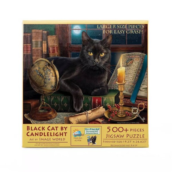 Puzzle Black Cat By Cand/L 500PcXL