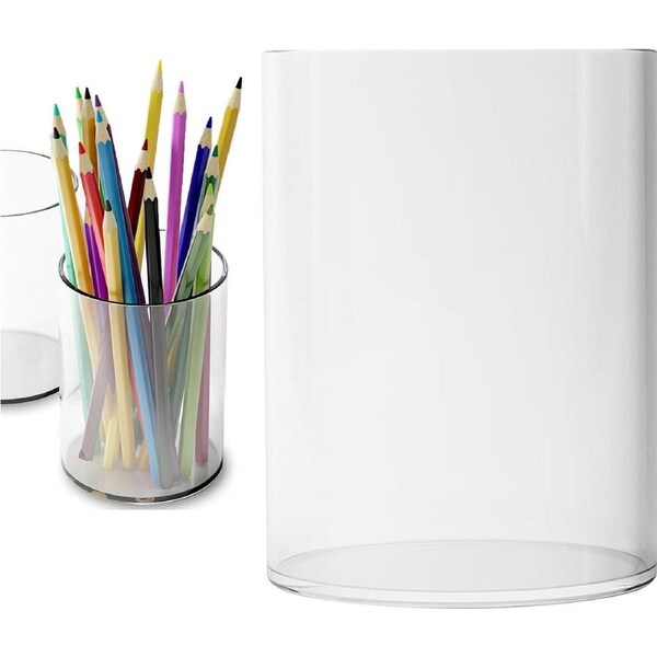 Velocity Pen Holder Desktop Acrylic Clear Brush Holder for Students