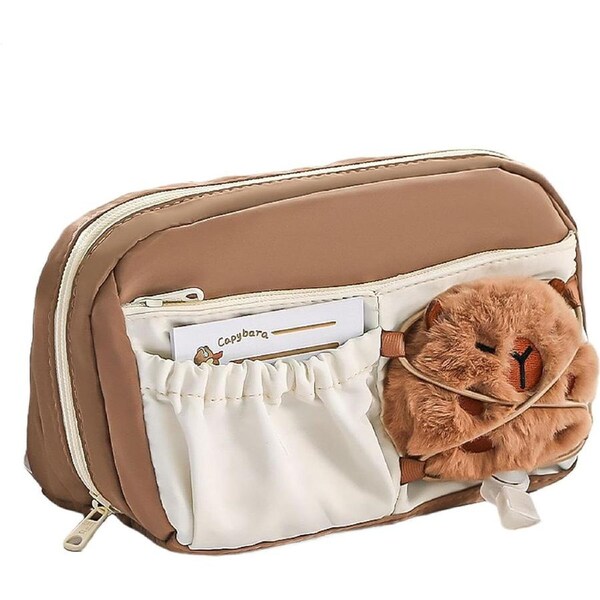 Velocity Pencil Case Cute Large Capacity Capybara for Kids and Teens