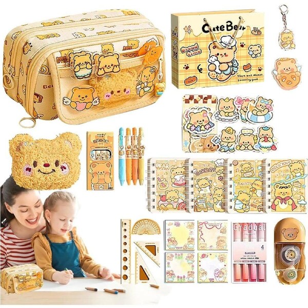 Velocity Pencil Case Makeup Bag Bear for Kids and Teens