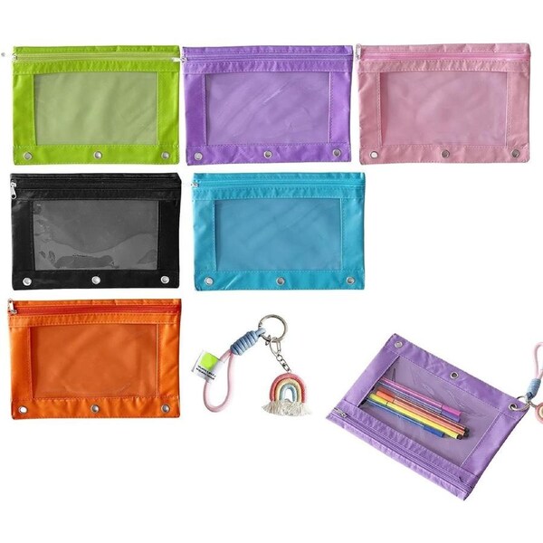 Velocity Storage Organiser Cute Aesthetic Zipper Stationery Organiser for Kids and Students