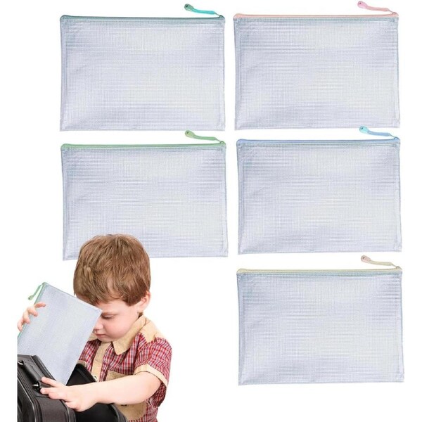 Velocity Storage Organiser Waterproof Zipper Clear Stationery Organiser for Students