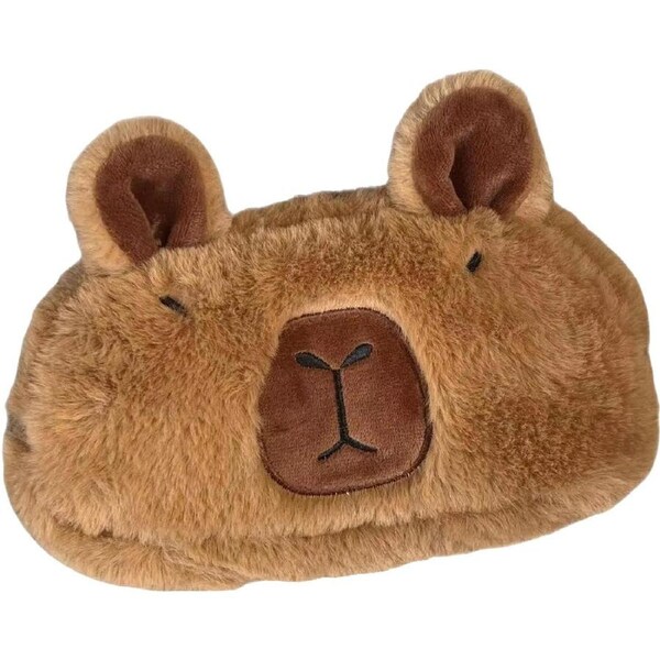 Velocity Pencil Case Aesthetic Zipper Plush Capybara for Girls and Kids