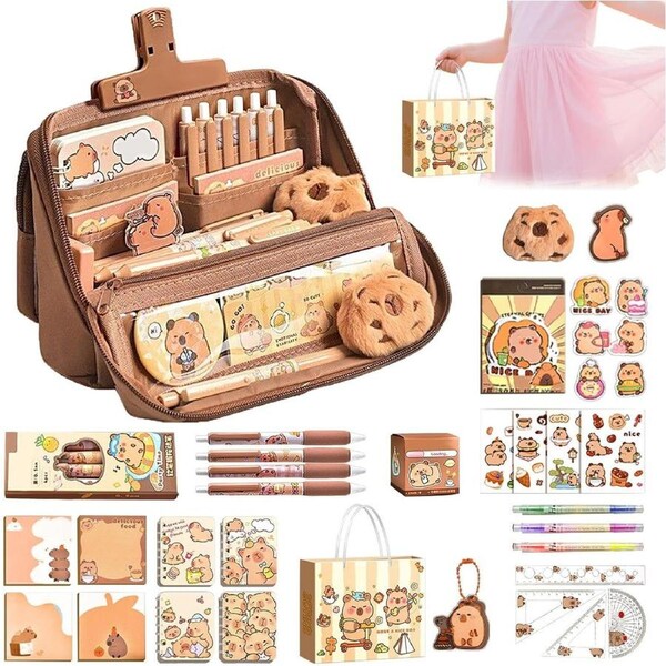Velocity Pencil Case Capybara for Kids and Students
