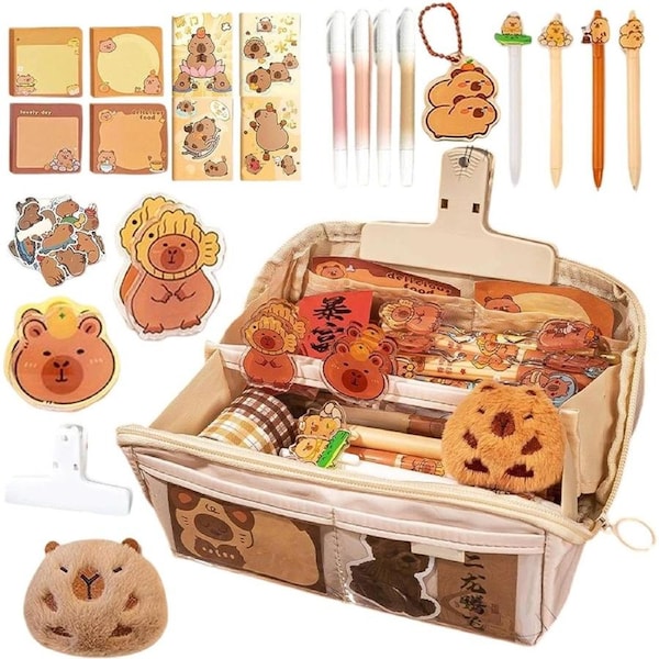 Velocity Pencil Case Large Capacity Capybara for Kids and Kids