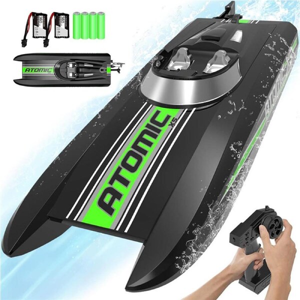 HOLALA Remote Control Boat 20+MPH with Reverse-Green