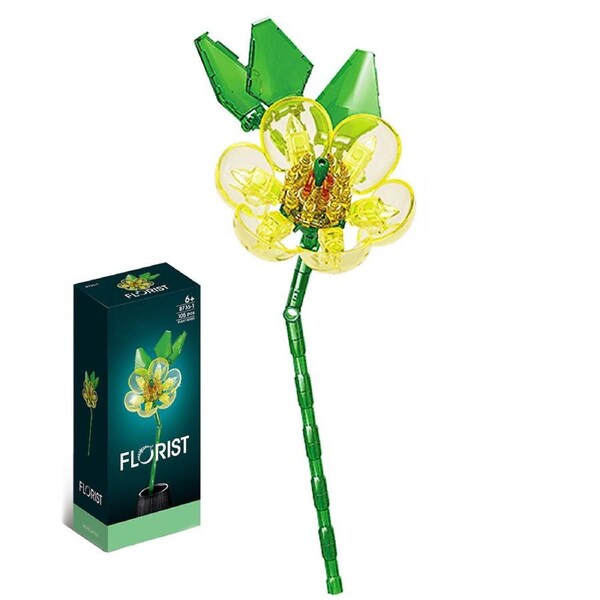 HOLALA DIY Flower Bouquet Building Blocks Botanical Toy Kit-8735-1