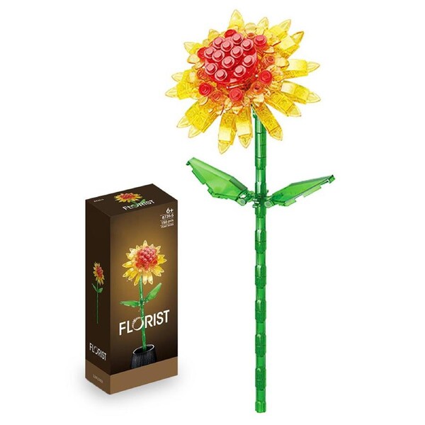 HOLALA DIY Flower Bouquet Building Blocks Botanical Toy Kit-8735-5