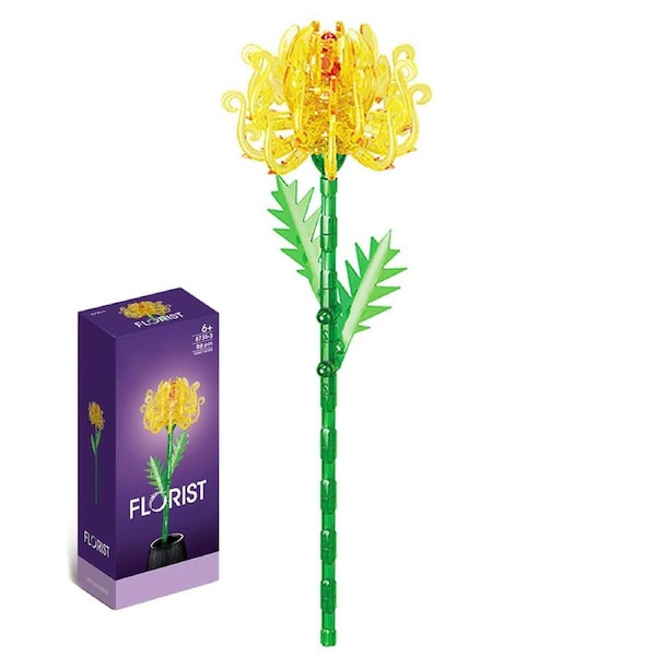 HOLALA DIY Flower Bouquet Building Blocks Botanical Toy Kit-8735-3