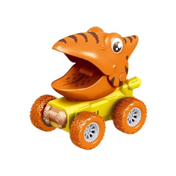 HOLALA Dinosaur Truck Toy Colorful Dinosaurs Press and Go Toys-YellowPterosaur