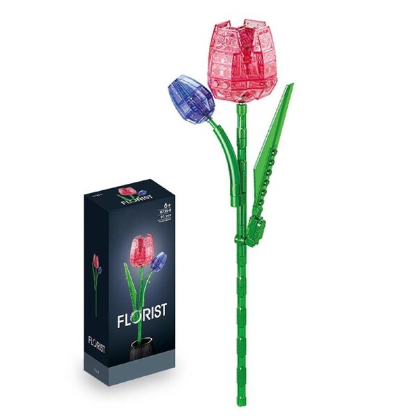 HOLALA DIY Flower Bouquet Building Blocks Botanical Toy Kit-8735-6