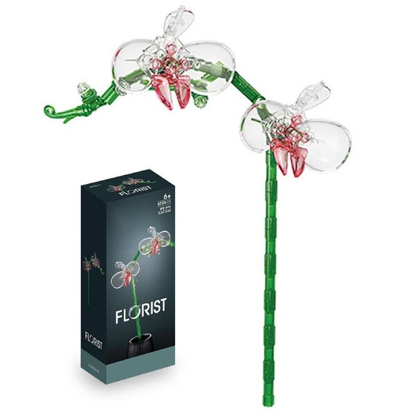 HOLALA DIY Flower Bouquet Building Blocks Botanical Toy Kit-8735-11