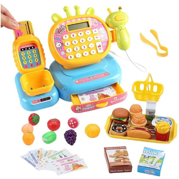 HOLALA Pretend Play Cashier Set with Real Calculato-Deer