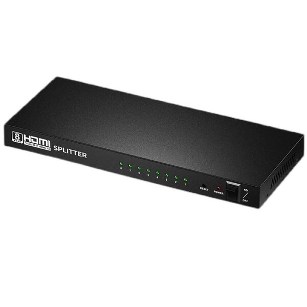 HDMI Splitter 1 in 8 Out,ESTONE HDMI Splitter 1x8 - 8 Port - 1 in - 8 Out - Full HD/3D - 1080P - HDMI 1.3v - HDTV - PS4 / PS3 - XboxOne / 360 - DVD - Blu-ray - DTS Digital - Dolby Digital