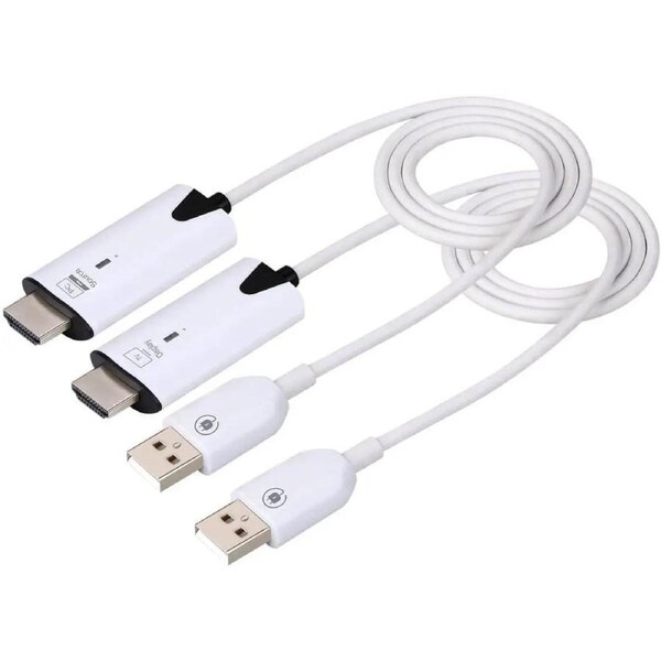 ESTONE Wireless HDMI Transmitter and Receiver, 1080P@60Hz Output, Wireless HDMI Sender Extender, LED Display, 100FT Range, 2.4G&5G, for PC/DV/HDTV/Projector/TV Box, No Need App/Bluetooth