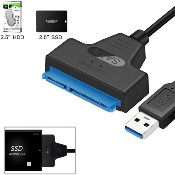 ESTONE USB 3.1 to 2.5" SATA Hard Drive Adapter - USB 3.1 Gen 2 5Gbps with UASP External HDD/SSD Storage Converter, 2-Pack