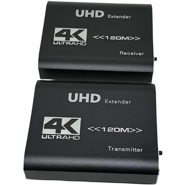 ESTONE HDMI Extender Over Ethernet Cat5e/6/7 Up to 393Ft Adapter Converter Repeater Balun Transmitter Receiver Power Over Cat Support Full 4K 1080p 3D HDMI1.4 HDCP1.4(Transmitter and Receiver)