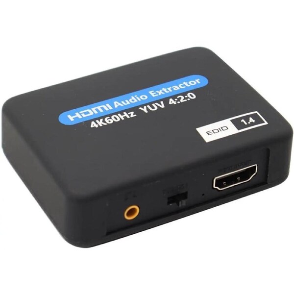 ESTONE 4K 60Hz Panoramic Sound HDMI Audio Extractor, HDMI to HDMI + Optical Toslink SPDIF + 3.5mm Audio Jack HDMI Audio Converter For PS4, PS5, Fire Stick, Xbox, Laptop