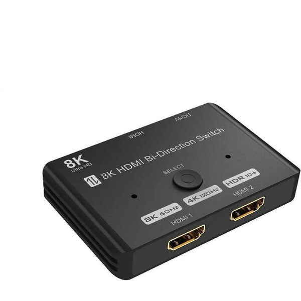 8K HDMI 2.1 Switch,ESTONE HDMI Switch 4K 120Hz, Bi-Directional HDMI Switcher 2 in 1 Out or 1 in 2 Out, Supports 8K@60Hz, 4K@120Hz, 4K@60Hz 48Gbps High Speed for PS4/5 Roku Xbox TV Monitor