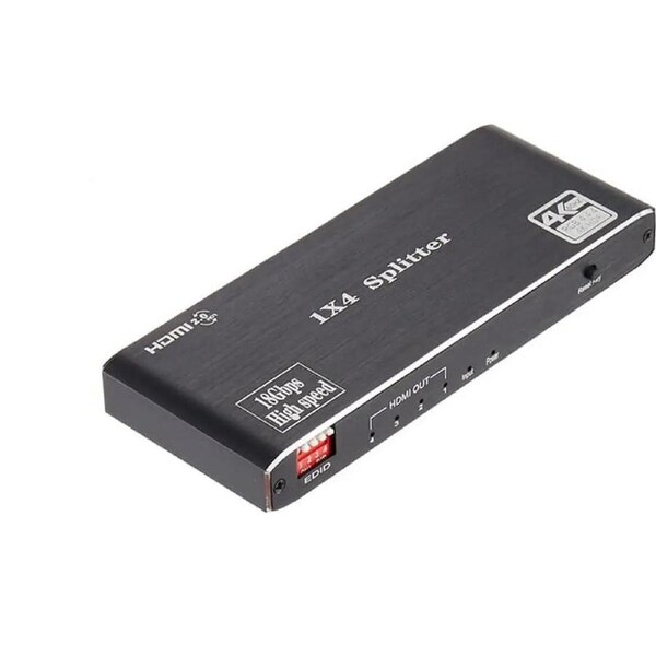 ESTONE HDMI Splitter 4k 60Hz 1 in 4 Out with EDID for 4 Dual Monitors 1080P 3D 1x4 HDMI Splitter for PS4 pro