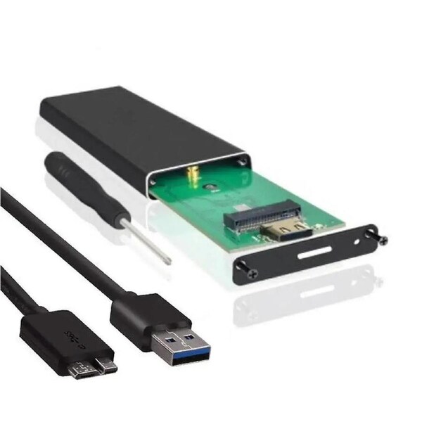 ESTONE Aluminum M.2 SSD Enclosure M2 SATA NGFF to USB 3.0 Adapter High Read and Write speed up to 5Gbps/s for NGFF M.2 SSD with Key B / Key B+M 2230 2242 2260 2280 Support UASP, Tool-Free with USB 3.0