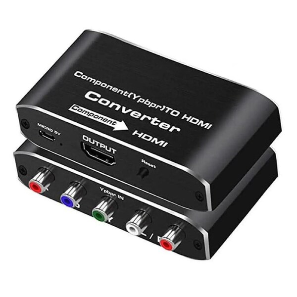 Component to HDMI Converter YPbPr to HDMI Adapter Supports 1080P/720P Compatible DVD, Blu-ray Player, PS2, PS3, Xbox to New HD TV/Monitor or Projector