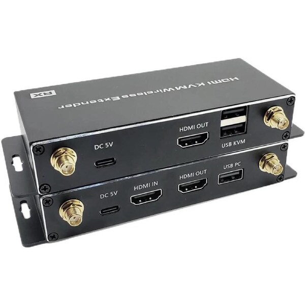 4K Wireless HDMI KVM Extender ( Transmitter and Receiver Kit), 1080P Fully HD Wireless HDMI Kit Effortless Plug and Play Supports 656FT/200M for TV DVR Laptop PS5 Switch DSLR Camera Projector