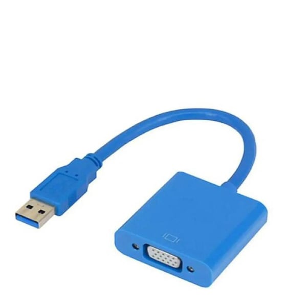 ESTONE High Speed USB 3.0 to VGA Adapter Converter, Multi-Monitor Adapter Male to Female Converter,Support Full HD 1080p-Windows 10/8.1/8/7 PC Laptop Monitor Projector HDTV(No CD Driver Needed) -Blue