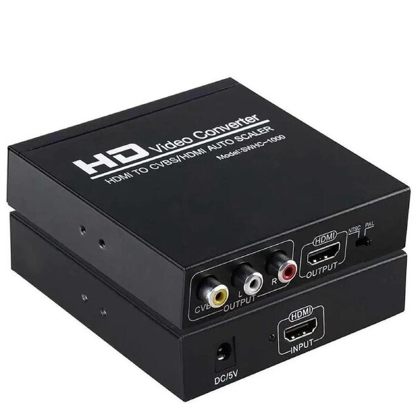 4K HDMI To AV HDMI Converter 1080P 60hz HDMI To CVBS RCA Composite Video 2 In 1 HD Splitter for PS Monitor TV Projector Camera