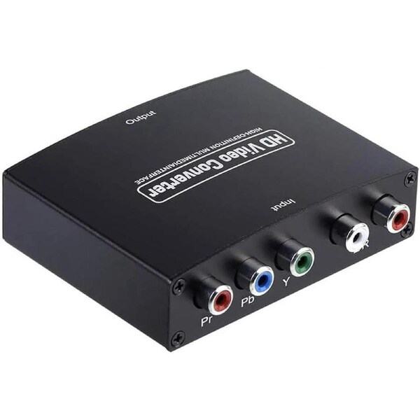 Component to HDMI Adapter, YPbPr to HDMI Coverter + R/L, Component 5RCA RGB to HDMI Converter Adapter, Supports 1080P Video Audio Converter Adapter for DVD PSP to HDTV Monitor, OZSC-1