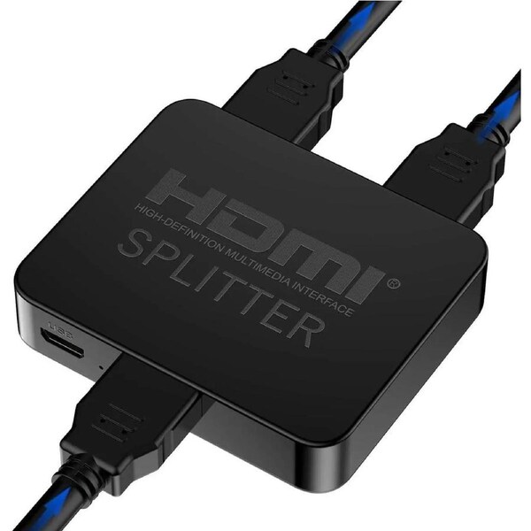 ESTONE 4K@30Hz HDMI-compatible 1 in 2 out 1080p 4K 1x2 HDCP Stripper 3D Splitter Power Signal Amplifier 4K Splitter For HDTV DVD PS3 Xbox
