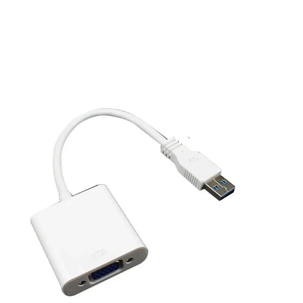ESTONE USB 3.0 to VGA Adapter, USB 3.0 to VGA Adapter Multi-Display Video Converter- PC Laptop Windows 7/8/8.1/10,Desktop, Laptop, PC, Monitor, Projector, HDTV, Chromebook, No Need CD Driver. (White)