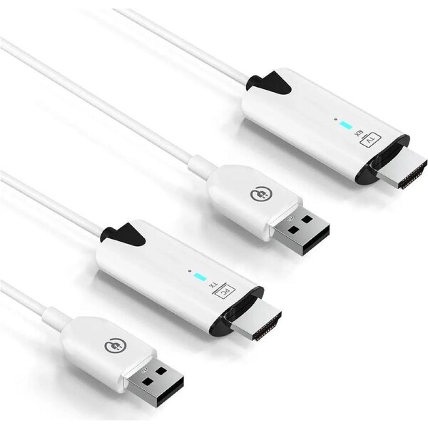 ESTONE HDMI Transmitter and Receiver, Plug & Play Portable 2.4G/5G Wireless HDMI Extender Kit for Streaming Video and Audio to Monitor from Laptop/PC/TV Box/Projector