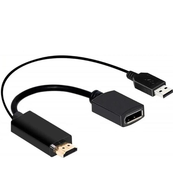 ESTONE HDMI to DisplayPort 4K 60Hz Active Adapter with USB Power, for HDMI Equipped Systems to Connect to DisplayPort Monitors - Compatible with Xbox One/X/S and Playstation 4/5 and More (OZHD1)