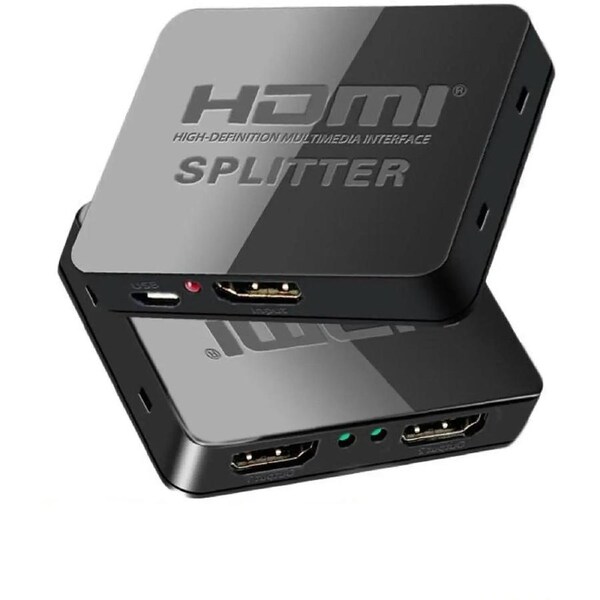 HDMI Splitter 1 in 2 Out -ESTONE 4k HDMI Splitter 1 x 2 for Dual Duplicate Monitors Support 3D 4K@30HZ 1080P for Xbox PS4 Blu-Ray Player HDTV