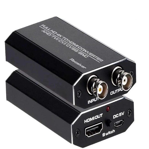 ESTONE Full HD 4K 720P/ 1080P/ 3MP/ 4MP/ 5MP/ 8MP BNC to HDMI Video Adapter TVI/CVI/AHD to HDMI Converter for Monitor HDTV DVRs