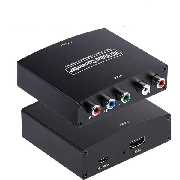 Component to HDMI Converter, 1080P YPbPr to HDMI Converter, 5RCA RGB to HDMI Converter, Component Input HDMI Output Adapter , OZSC-1