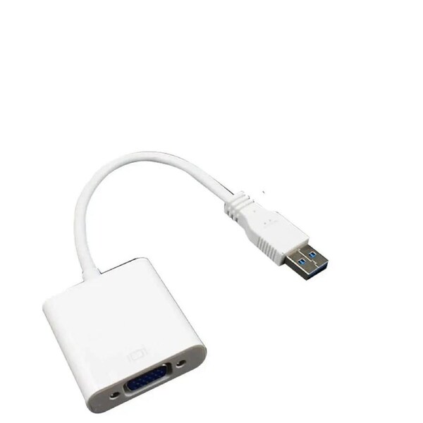 ESTONE High Speed USB 3.0 to VGA Adapter Converter,display port to vga,Support Max Resolution 1080p for Windows 7/8/8.1/10 Desktop Laptop PC Monitor Projector HDTV,No CD Driver Needed (White)