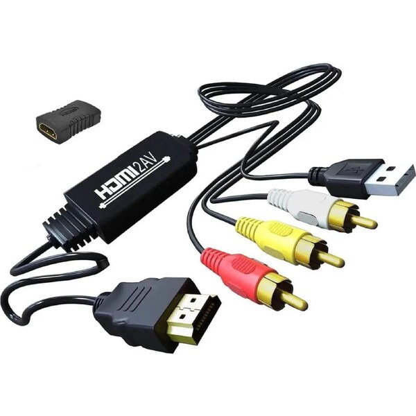 ESTONE HDMI to RCA Cable, HDMI Male to 3RCA/AV Converter Adapter HDMI Signal to Analog AV CVBS for Fire TV. Roku,DVD,HDTV,PC,Laptop,Xbox,PS4