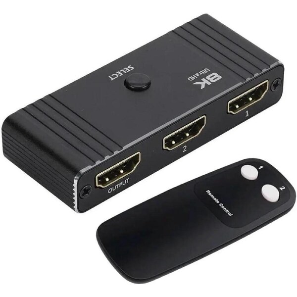 ESTONE Bi-directional HDMI Switch Splitter 1X2/2X1, 8K Ultra HD HDMI Switcher Support HDMI 2.1 VRR, Dynamic HDR, HDCP 2.3, 8k@60Hz for Xbox PS5/4/3 Blu-Ray Player Fire Stick HDTV