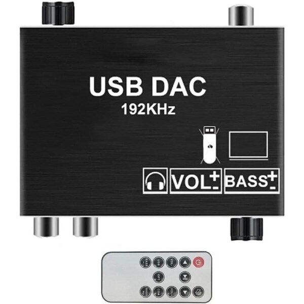 ESTONE DAC 192KHz Digital to Analog Audio Converter, Aluminum Signal Converter Optical to RCA Converter with Power Adapter, Toslink Optical to 3.5mm Adapter for PS4 HD DVD Home Cinema Systems