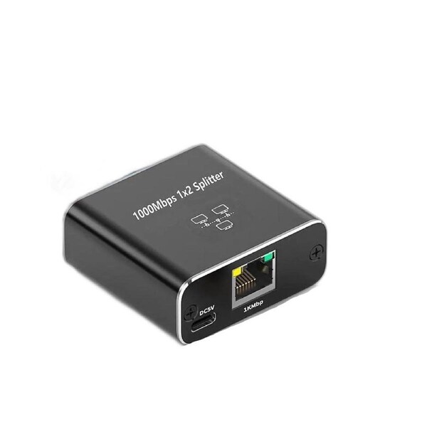 Ethernet Splitter 1 to 2 1000Mbps High Speed RJ45 LAN Splitter Adapter Gigabit Fast Internet CAT 5 5e 6 7 8 Network Cable Multi Port Splitter HUB for Home Office Business