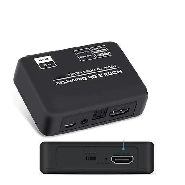 ESTONE HDMI 2.0 Audio Extractor Splitter 4K 60Hz for PS5 Xbox Series X 4K HDMI Audio converter HDMI + optical toslink SPDIF+3.5mm audio output