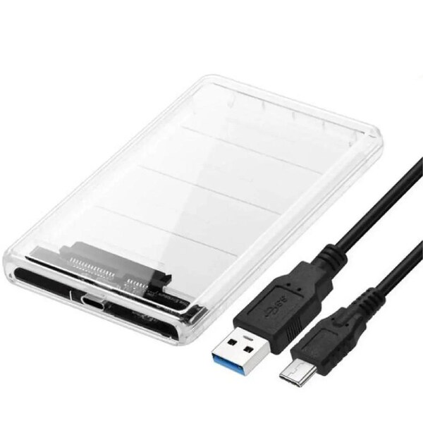 ESTONE SATA to USB C Hard Disk Enclosure(Gen 2) HDD/SSD Adapter Case with USB Type C to USB3.1 Cable Tool Free Hard Drive Enclosure For SATA2.0 2.5", SATA3.0 2.5", SATA SSD