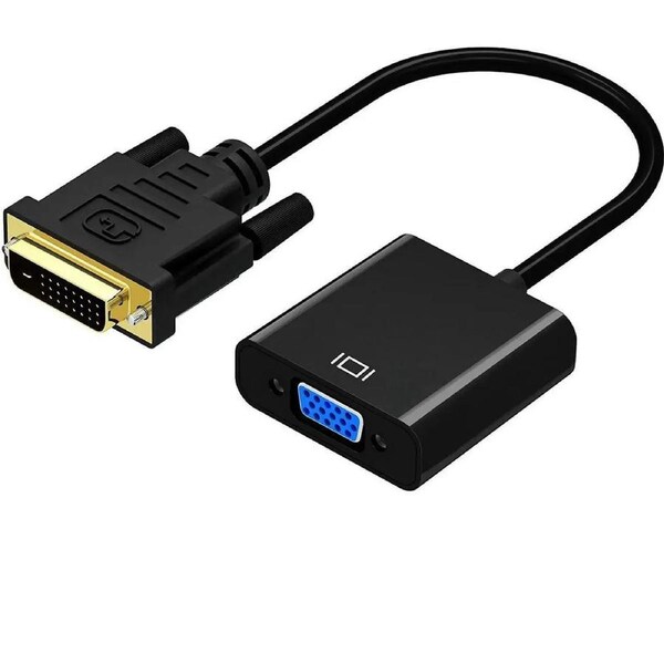 ESTONE DVI to VGA Adapter DVI 24+1 DVI-D Male to VGA Female Cable Adapter Converter for DVI Device, Laptop, PC to VGA Displays, Monitors, Projectors (DVI24+1 TO VGA)