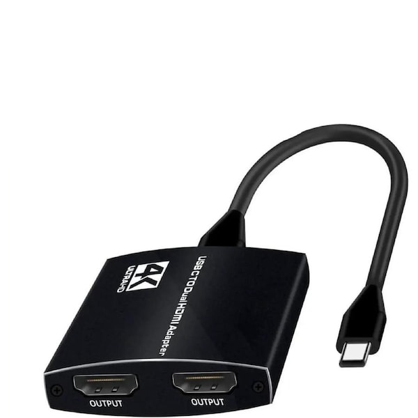 USB C to 2 HDMI Dual 4K Displays Digital AV Adapter for 2020-2016 MacBook Pro, Mac Air/iPad Pro, Dell XPS 13/15,Surface Pro 7/Go